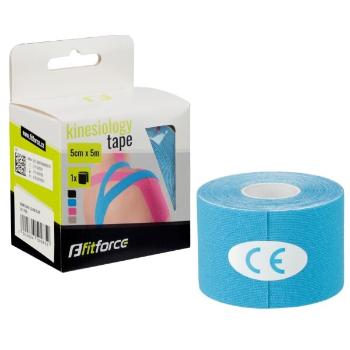 Fitforce KINETAPE Kinesiologický tejp, světle modrá, velikost