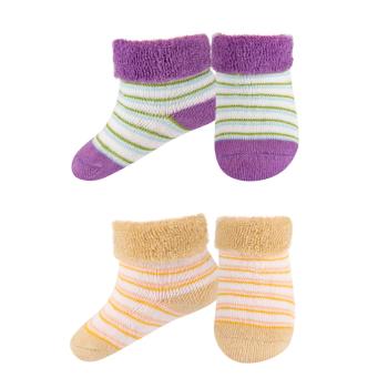 SOXO Kojenecké froté ponožky 2páry fialové
