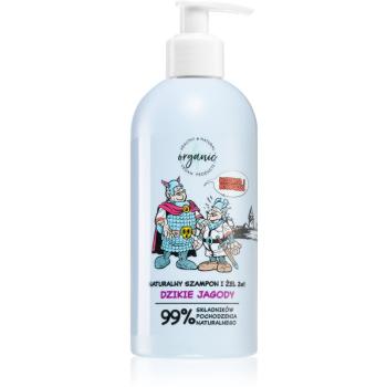 4Organic Kajko & Kokosz Wild Berries šampon a mycí gel 2 v 1 pro děti 350 ml