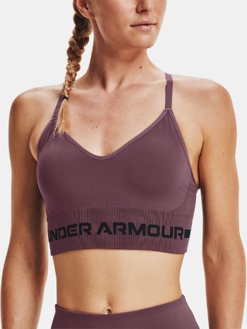 Under Armour UA Seamless Low Long Sportovní podprsenka Fialová