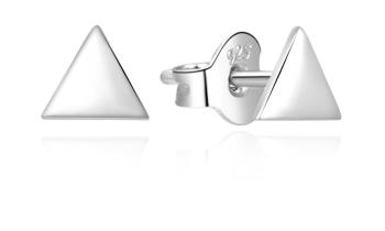 MOISS Minimalistické stříbrné náušnice Trojúhelník E0002327 0,75 x 0,75 cm