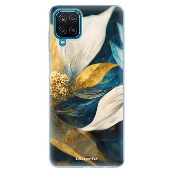 Odolné silikonové pouzdro iSaprio - Gold Petals - Samsung Galaxy A12