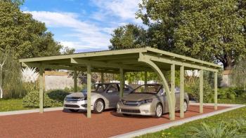 Dřevěný dvojitý přístřešek / carport ECO 2B Lanitplast