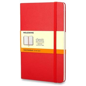 MOLESKINE L, tvrdé desky, linkovaný, červený (QP060R)