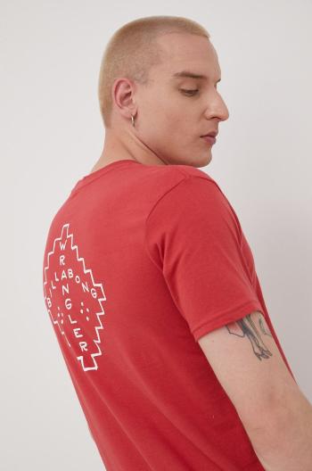 Bavlněné tričko Billabong Billabong X Wrangler červená barva, s potiskem