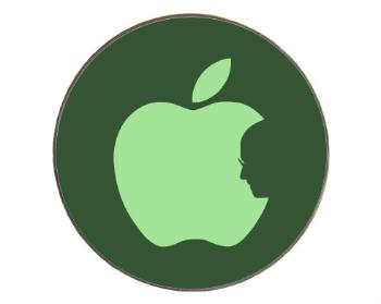 Magnet kulatý kov Apple Jobs