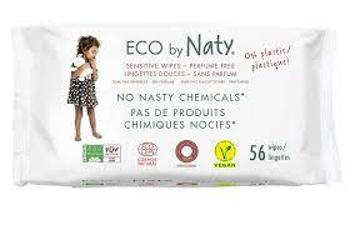 Eco Naty ECO vlhčené ubrousky Naty bez vůně - pro citlivou pokožku (56 ks)