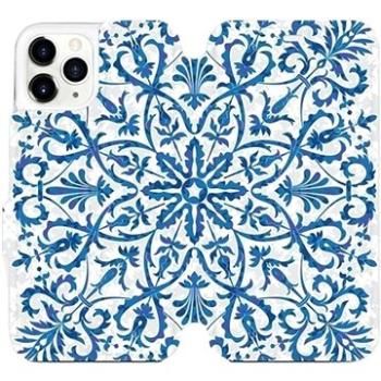Flipové pouzdro na mobil Apple iPhone 11 Pro - ME01P Modré květinové vzorce (5903226977239)