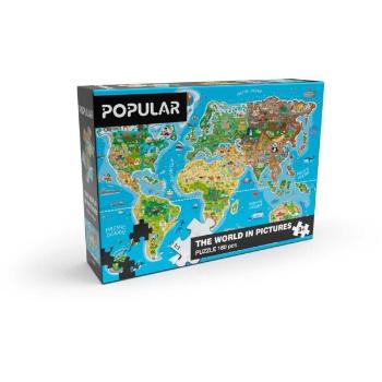 POPULAR MAPA SVĚTA 160 KS – AN Puzzle, mix, velikost