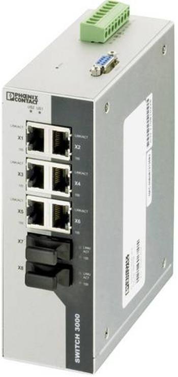 Průmyslový ethernetový switch Phoenix Contact, FL SWITCH 3006T-2FX SM, 10 / 100 MBit/s