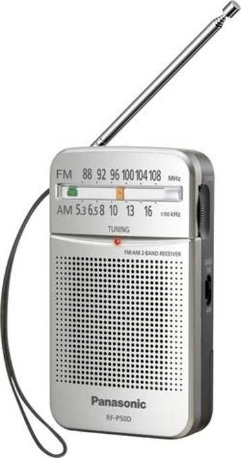 Kapesní rádio Panasonic RF-P50DEG, stříbrná