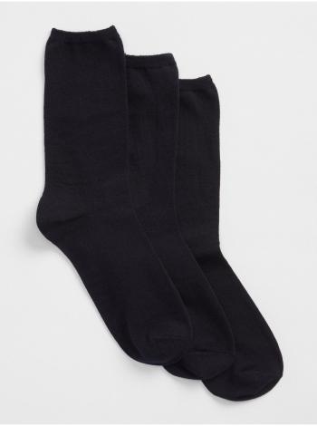 Modré dámské ponožky basic crew socks, 3 páry