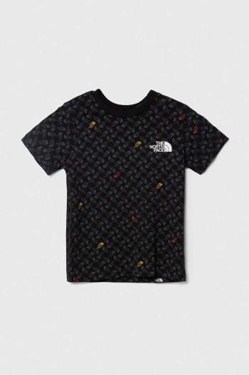 Dětské tričko The North Face SIMPLE DOME TEE PRINT černá barva