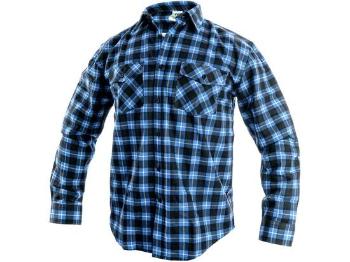 Pánská košile s dlouhým rukávem TOM, modro-černá, vel. 39/40, 39
