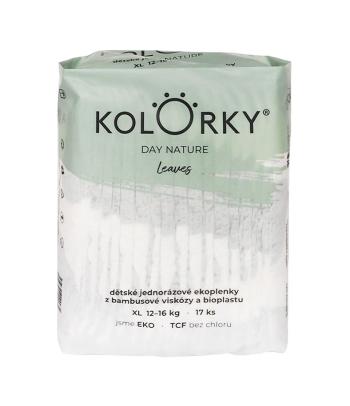 KOLORKY DAY NATURE Jednorázové eko plenky vel. XL 12-16 kg 17 ks listy