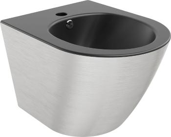 MEXEN Lena bidet závěsný, černá mat/stříbrná vzor 35224873