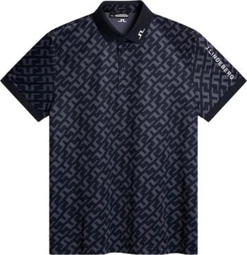 J.Lindeberg Tour Tech Regular Fit Print Bias Bridge Navy 2XL Polo košile