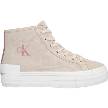 Calvin Klein BOLD VULC FLATF MID Dámské kotníkové tenisky, béžová, velikost