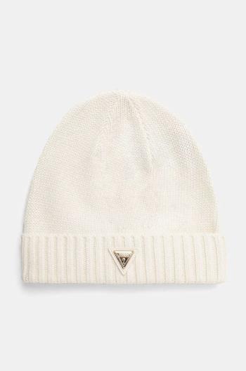 Čepice z vlněné směsi Guess BEANIE béžová barva, V4BZ08 Z39B0