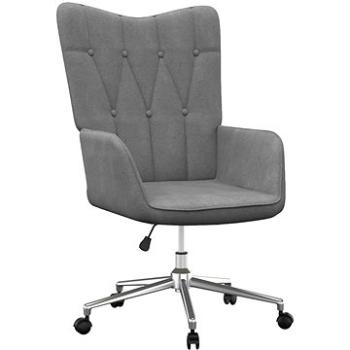 Relaxační židle tmavě šedá textil, 327634 (327634)