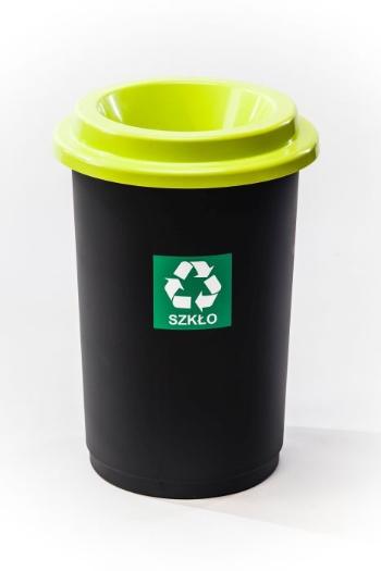 Koš odpadkový 50L na tříd.odpadu ECO BIN zelený na sklo