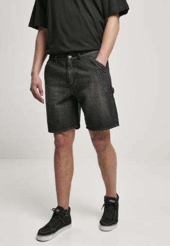 Urban Classics Carpenter Jeans Shorts real black washed - 32