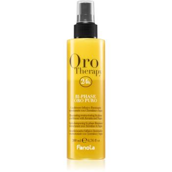 Fanola Oro Therapy Bi-Phase Oro Puro bezoplachový kondicionér ve spreji pro matné vlasy 200 ml
