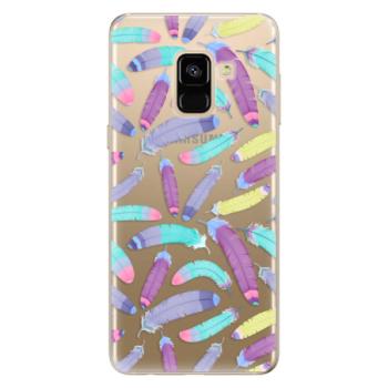 Odolné silikonové pouzdro iSaprio - Feather Pattern 01 - Samsung Galaxy A8 2018