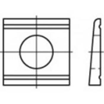 Podložka klínová TOOLCRAFT 1060738, vnitřní Ø: 22 mm, nerezová ocel, 10 ks