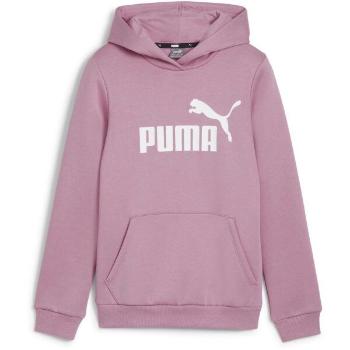 Puma ESSENTIALS LOGO HOODIE FL G Dívčí mikina, růžová, velikost