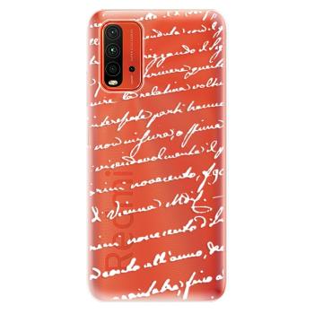 Odolné silikonové pouzdro iSaprio - Handwriting 01 - white - Xiaomi Redmi 9T