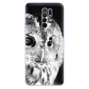 Odolné silikonové pouzdro iSaprio - BW Owl - Xiaomi Redmi 9