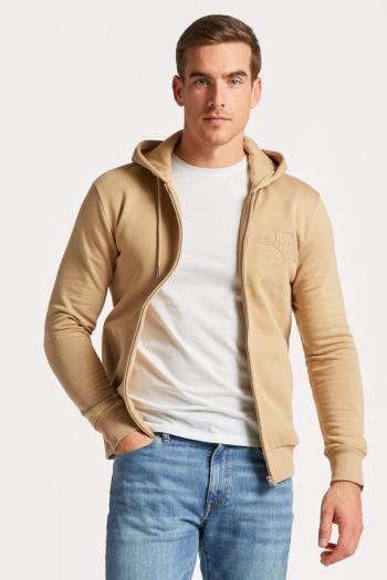 MIKINA GANT TONAL ARCHIVE SHIELD ZIP HOODIE hnědá S