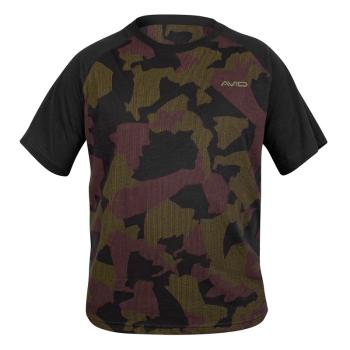 Avid carp tričko distortion camo lite t-shirt - l