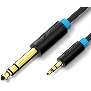 Vention 6.3mm Jack Male to 3.5mm Male Audio Cable 0.5m Black (BABBD)