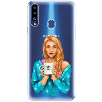 iSaprio Coffe Now - Redhead pro Samsung Galaxy A20s (cofnored-TPU3_A20s)
