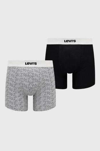 Boxerky Levi's 2-pack pánské, černá barva