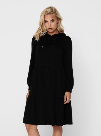 Černé mikinové šaty s kapucí Jacqueline de Yong-Mary