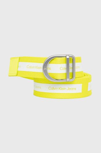 Pásek Calvin Klein Jeans dámský, žlutá barva