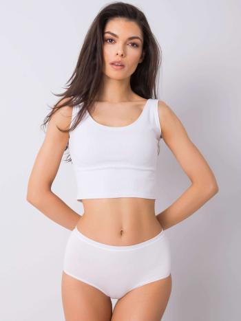 BÍLÉ DÁMSKÉ VYSOKÉ KALHOTKY BR-MT-2321-WHITE Velikost: M