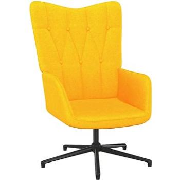 Relaxační židle hořčicově žlutá textil, 327574 (327574)