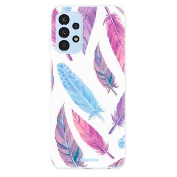 Odolné silikonové pouzdro iSaprio - Feather Pattern 10 - Samsung Galaxy A13