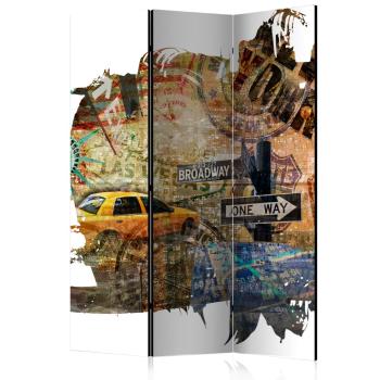 Paraván New York Collage Dekorhome 135x172 cm (3-dílný)