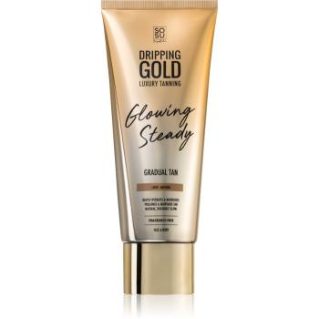 Dripping Gold Glowing Steady samoopalovací krém pro postupné opálení Light - Medium 200 ml