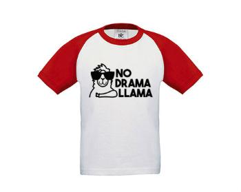 Dětské tričko baseball No drama llama