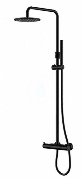 STEINBERG 100 Sprchový set s termostatem, průměr 200 mm, matná černá 100 2721 S