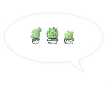 Samolepky bublina - 5kusů Kaktusy