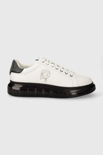 Kožené sneakers boty Karl Lagerfeld KAPRI KUSHION bílá barva, KL52631N