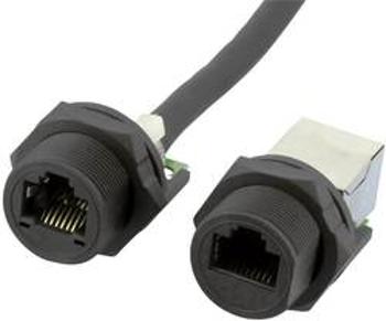 Pouzdro spojky RJ45 W & P Products W654-1-7-1 černá, 1 ks