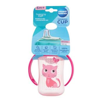 Canpol babies Cute Animals Training Cup Cat 320 ml hrneček pro děti